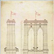 Brooklyn Bridge Plan Of One Tower For The East River Bridge
