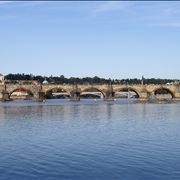 Charles Bridge Crosses The Vltava River