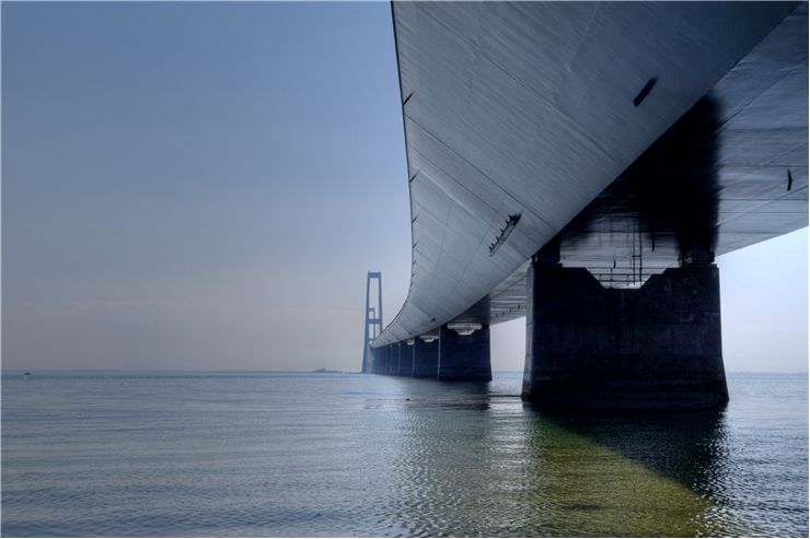 Picture Of Great Belt Bridge Looking From East To West