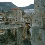 Stari Most As Temporary Cable Bridge