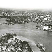 Sydney Harbour Bridge Historic Aerial View